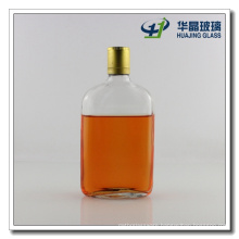 375ml Flat Glass Whiskey Wine Bottle